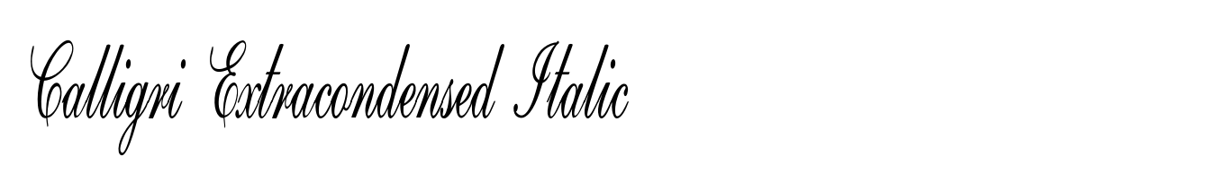 Calligri Extracondensed Italic